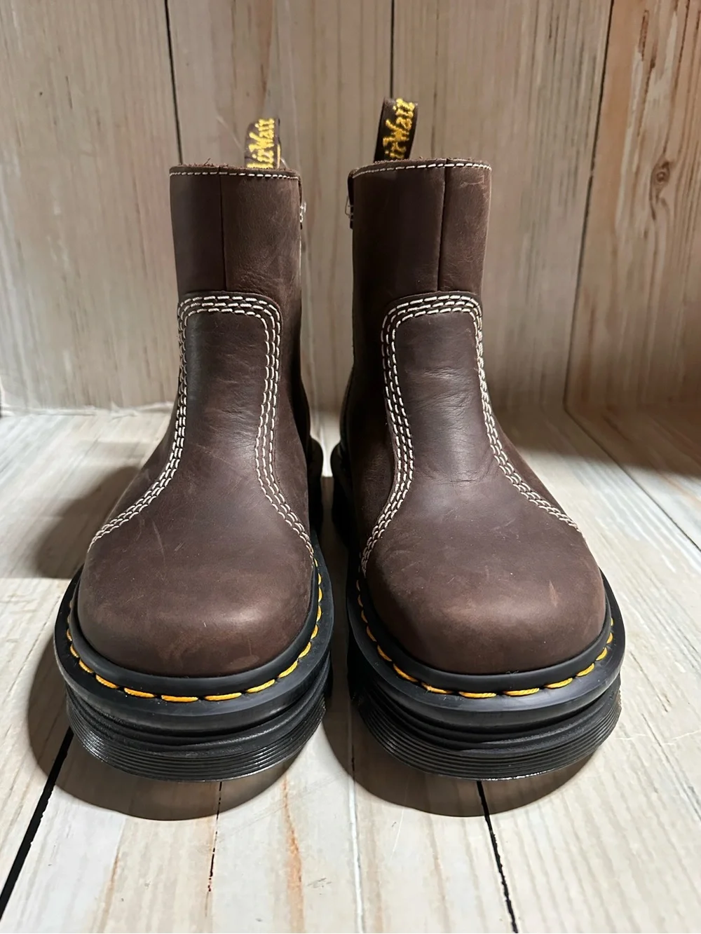 Dr. Martens brown pull